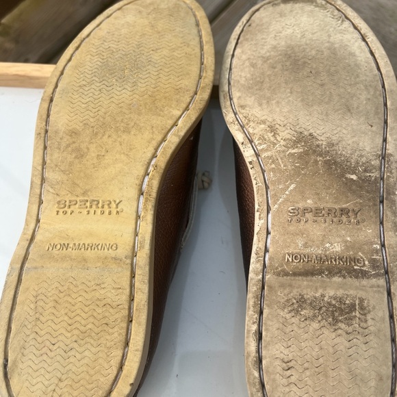 Sperry TopSiders my brown bronze metallic leather loafers 9M - Picture 4 of 10